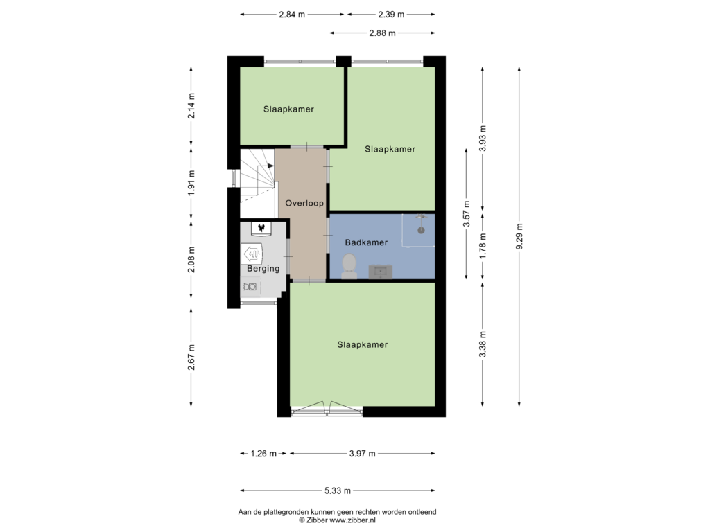 Bekijk plattegrond van Eerste Verdieping van Gerard Doustraat 18