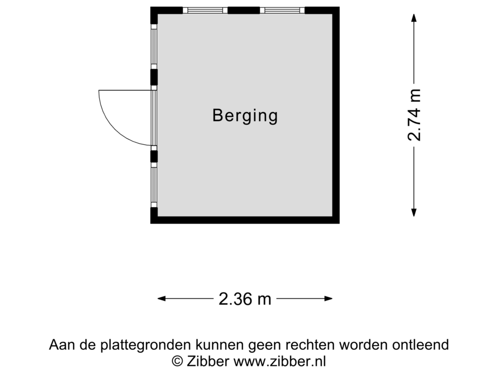 Bekijk plattegrond van Berging van Gerard Doustraat 18