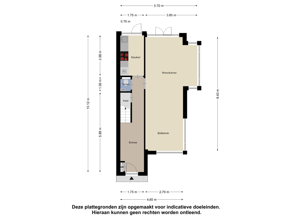 Bekijk plattegrond van Begane grond van Jan Luykenstraat 62