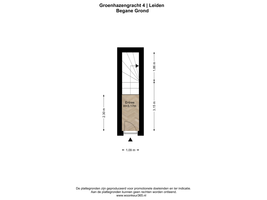 Bekijk plattegrond van Begane Grond van Groenhazengracht 4