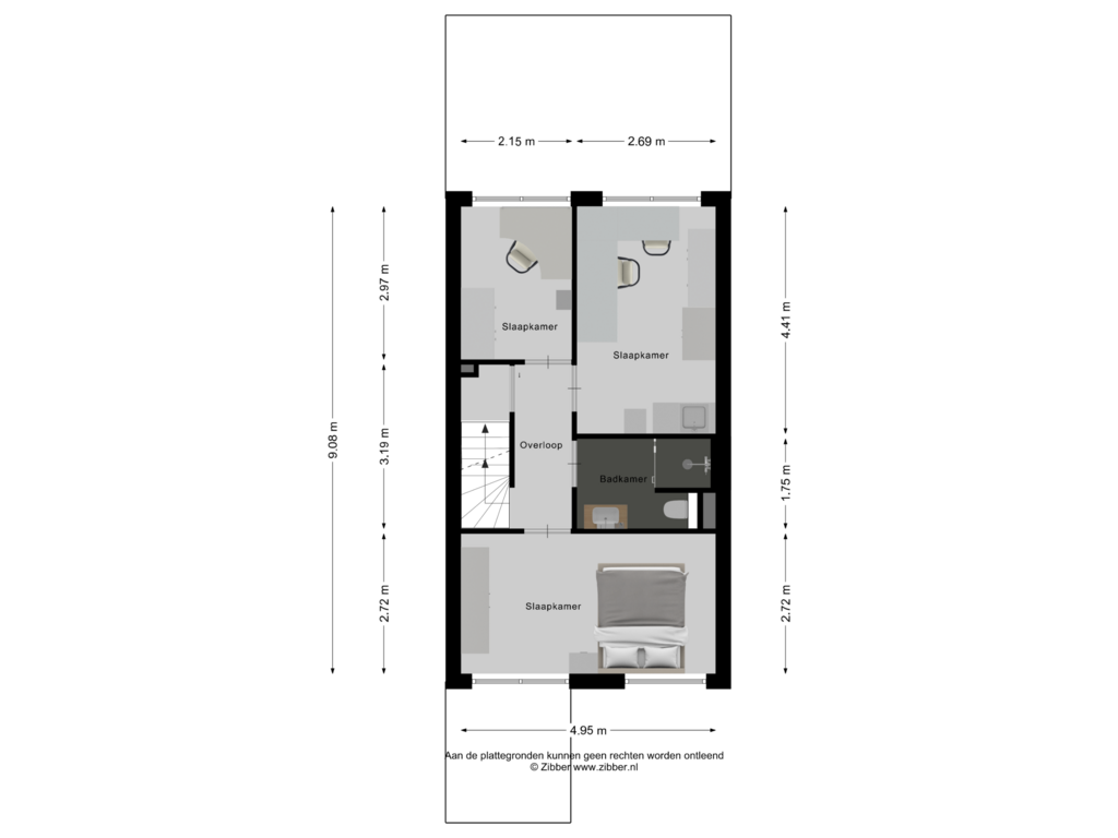 Bekijk plattegrond van Eerste Verdieping van Helmondstraat 50