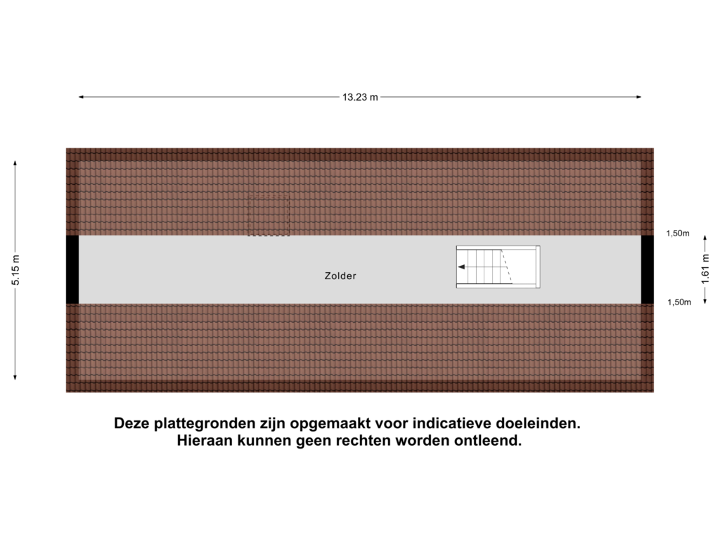 View floorplan of Zolder of Jagersberg 5