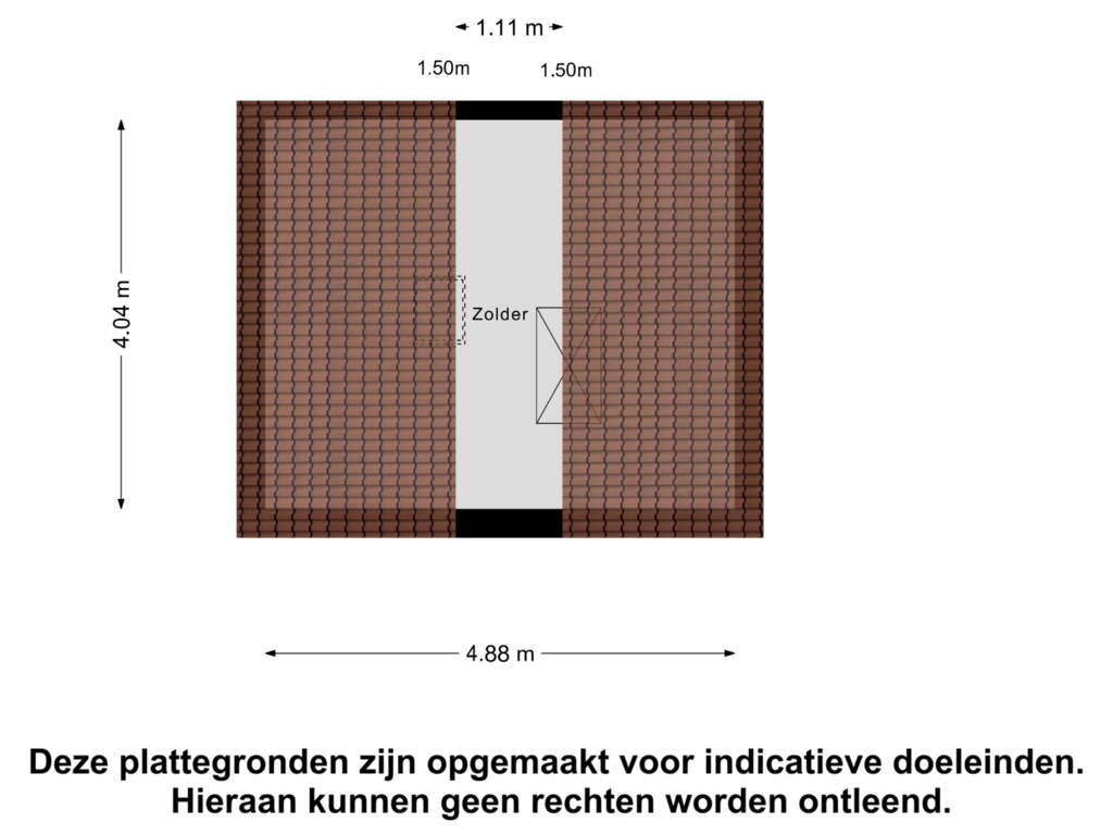 View floorplan of Tuinhuis  Zolder of Jagersberg 5