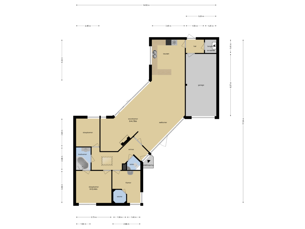 View floorplan of Begane Grond of Jan van Arkelstraat 13