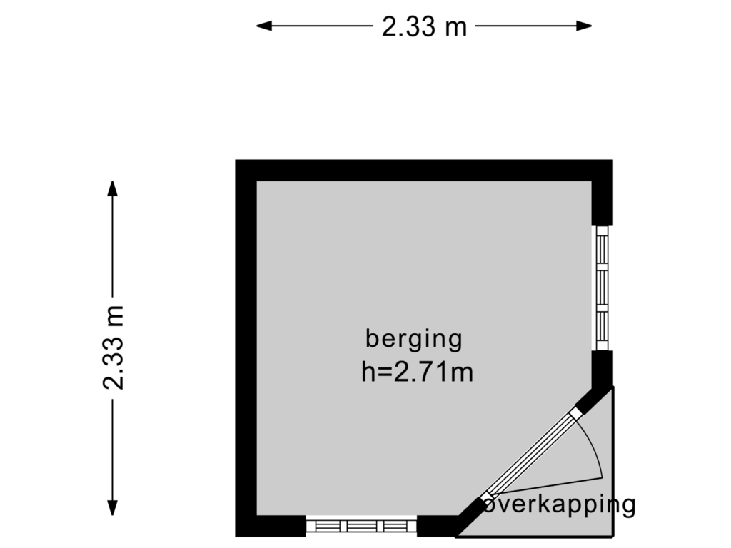 View floorplan of Berging of Jan van Arkelstraat 13