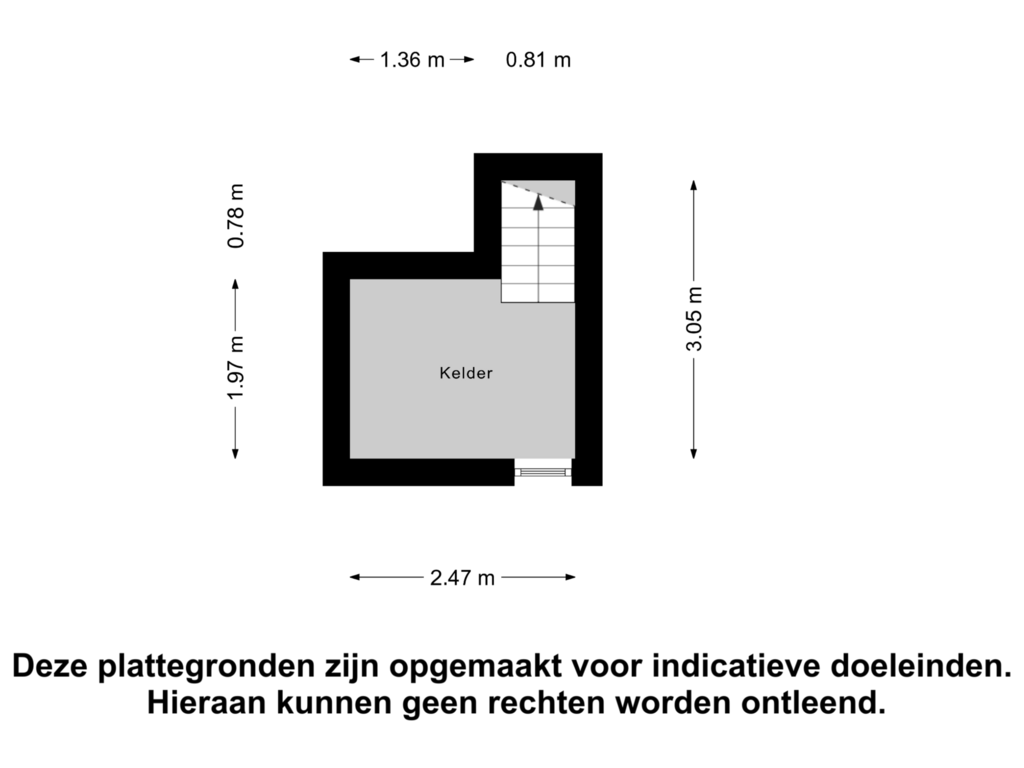 Bekijk plattegrond van Kelder van Oranjelaan 17