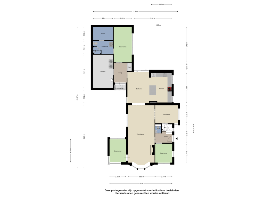 View floorplan of Begane grond of Wilhelminaweg 23