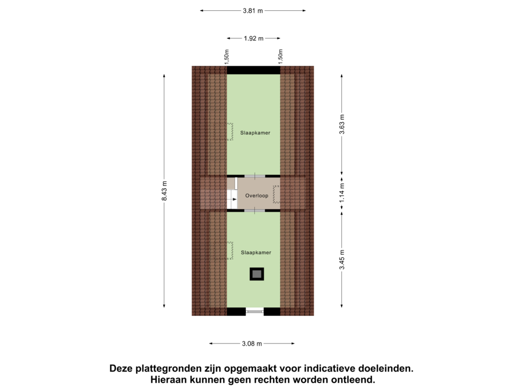 View floorplan of Tweede verdieping of Wilhelminaweg 23