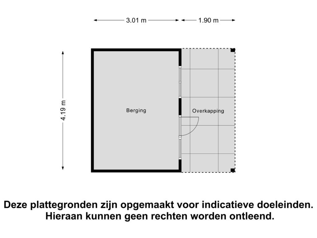 View floorplan of Berging of Wilhelminaweg 23