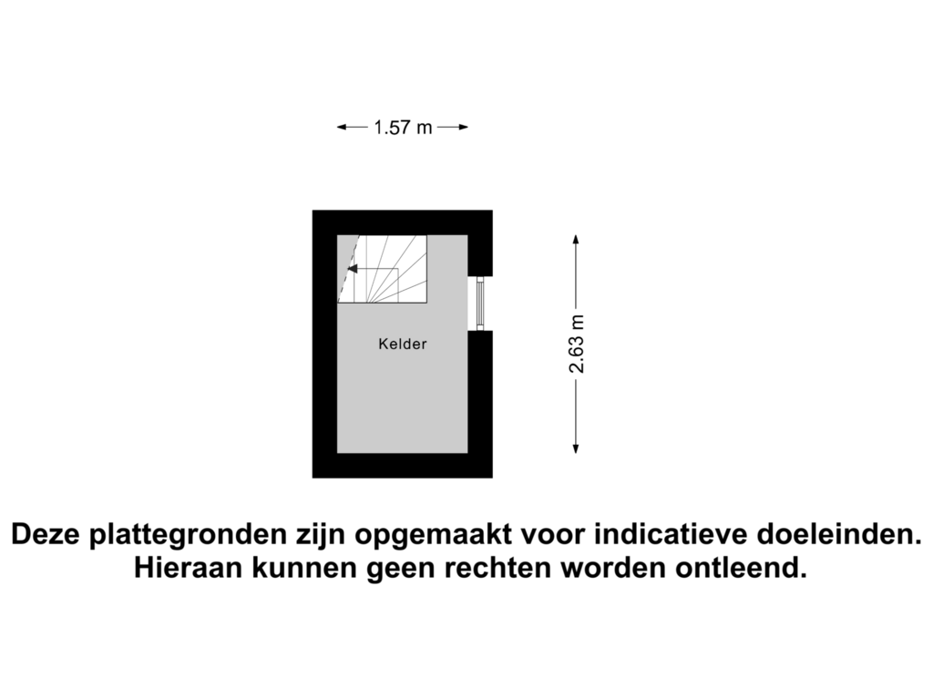 View floorplan of Kelder of Wilhelminaweg 23