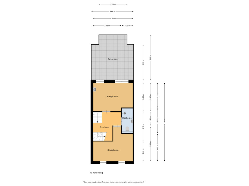 Bekijk plattegrond van 1e verdieping van Wijk aan Zeeërweg 45