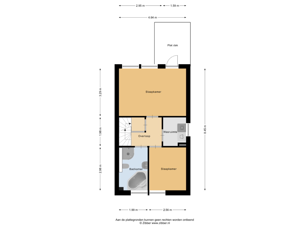 View floorplan of Eerste verdieping of Offenbachplantsoen 2