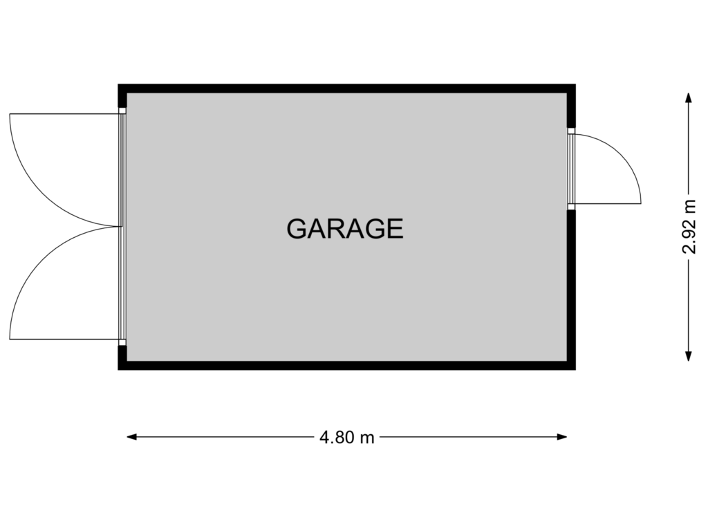 View floorplan of Garage of Langewâl 28-A