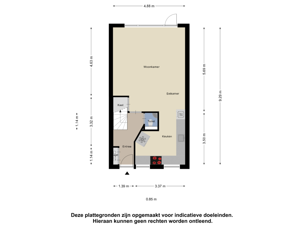 Bekijk plattegrond van Begane Grond van Waterhoen 4