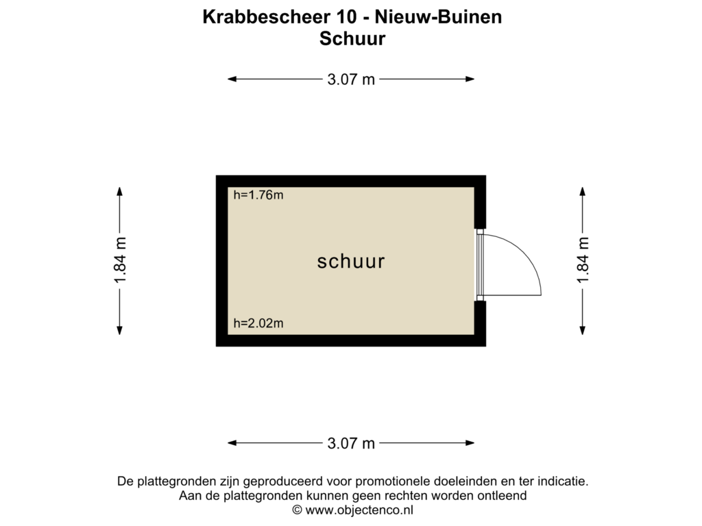 Bekijk plattegrond van SCHUUR van Krabbescheer 10