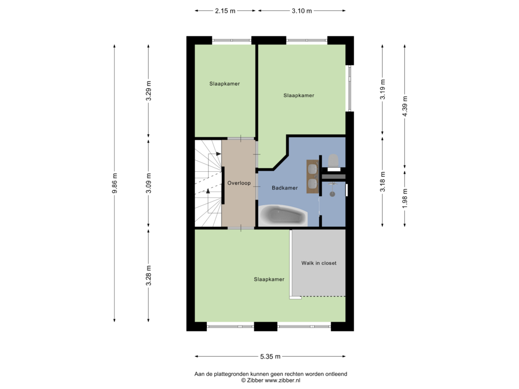 View floorplan of Eerste Verdieping of Cuijkstraat 19