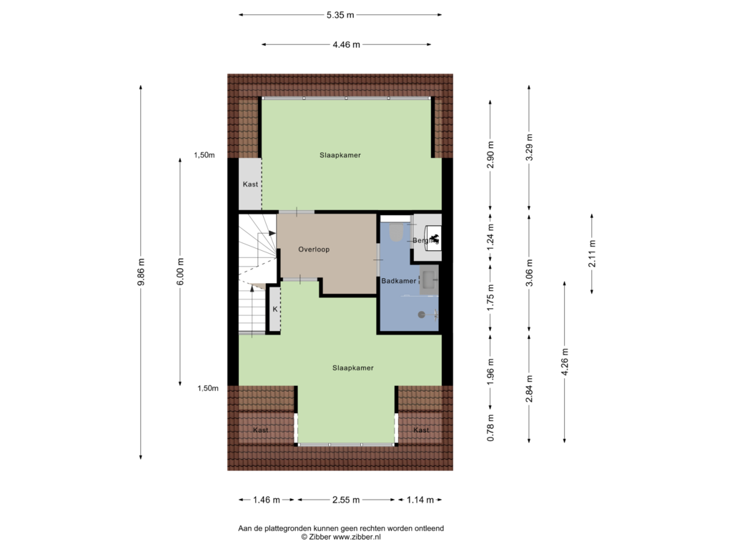 View floorplan of Tweede Verdieping of Cuijkstraat 19