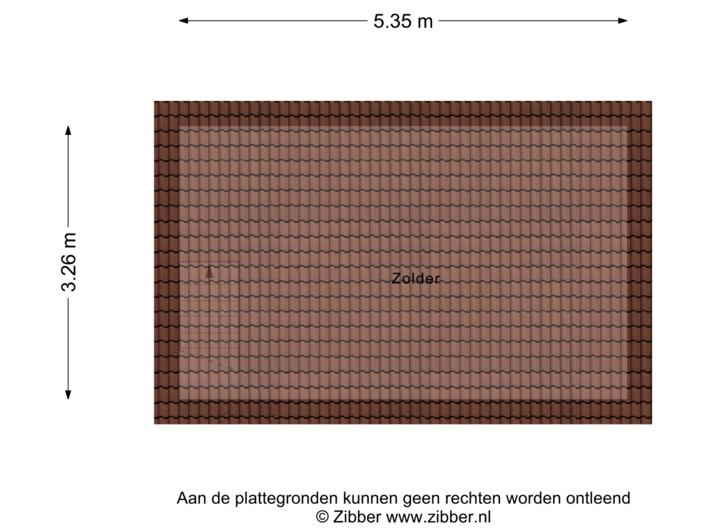 View floorplan of Zolder of Cuijkstraat 19