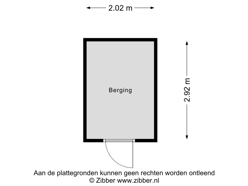 View floorplan of Berging of Cuijkstraat 19