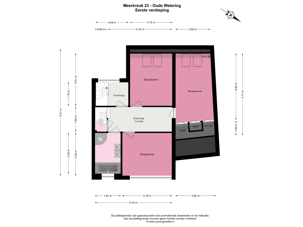 View floorplan of 1e_verd of Meerkreuk 23