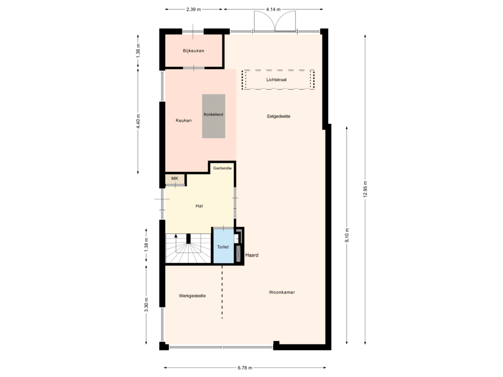 Bekijk plattegrond van Begane grond van Scheldelaan 20