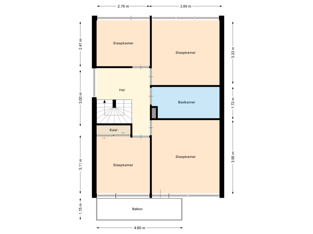 Bekijk plattegrond van Eerste verdieping van Scheldelaan 20