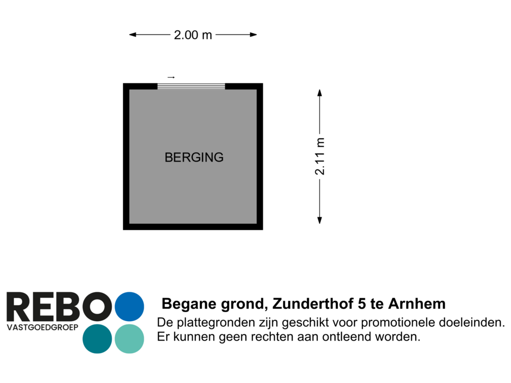 View floorplan of Begane grond-Berging of Zunderthof 5