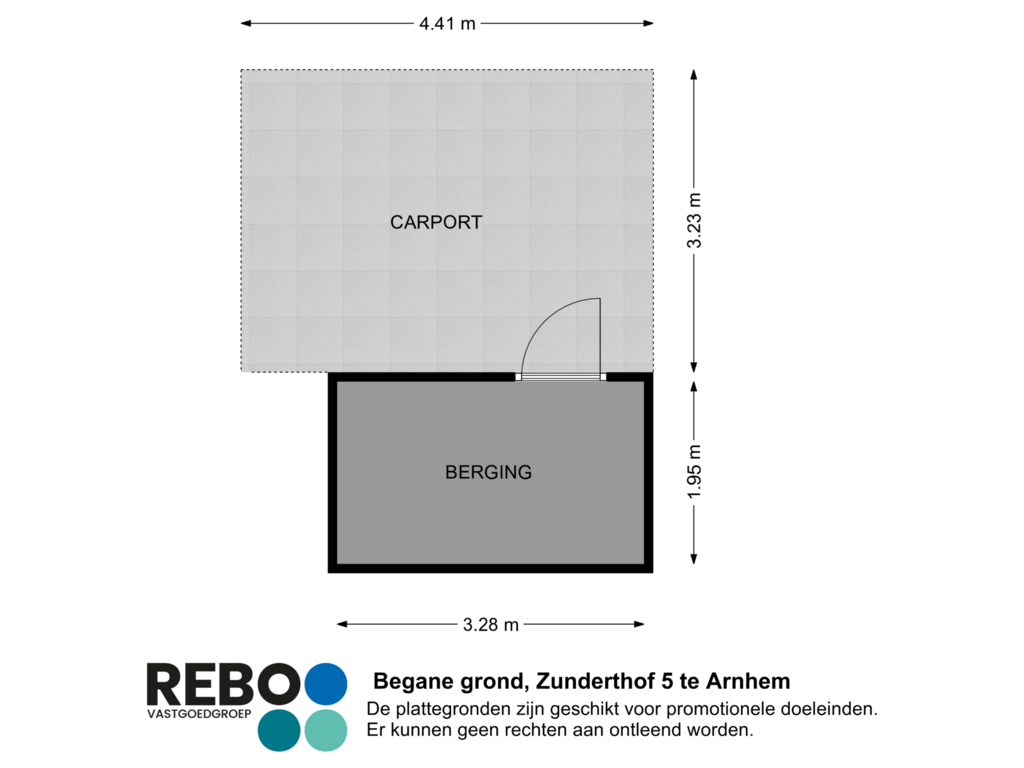 View floorplan of Begane grond-Berging 1 of Zunderthof 5