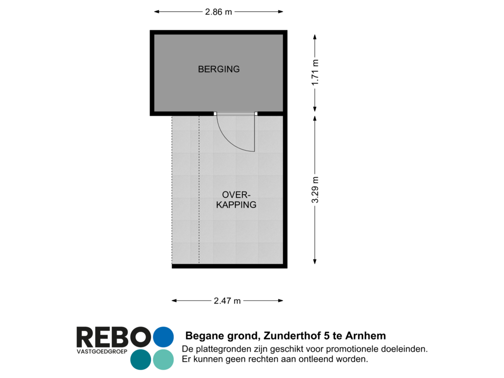 View floorplan of Begane grond-Berging 2 of Zunderthof 5