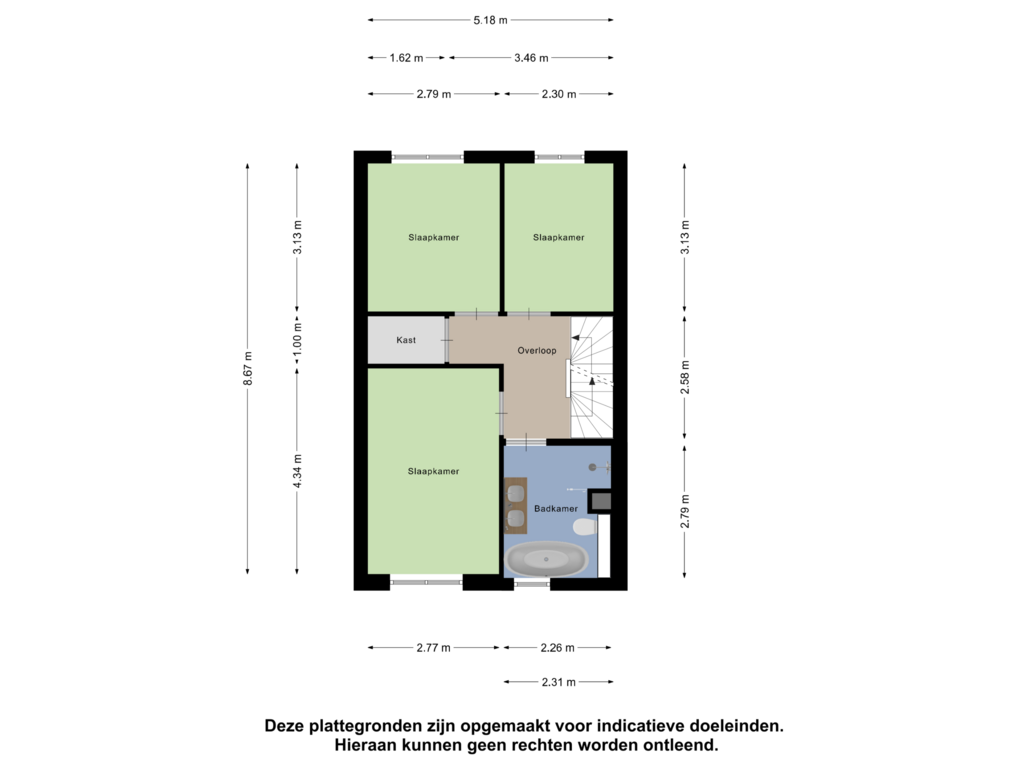 Bekijk plattegrond van Eerste verdieping van Meezenbroekstraat 21