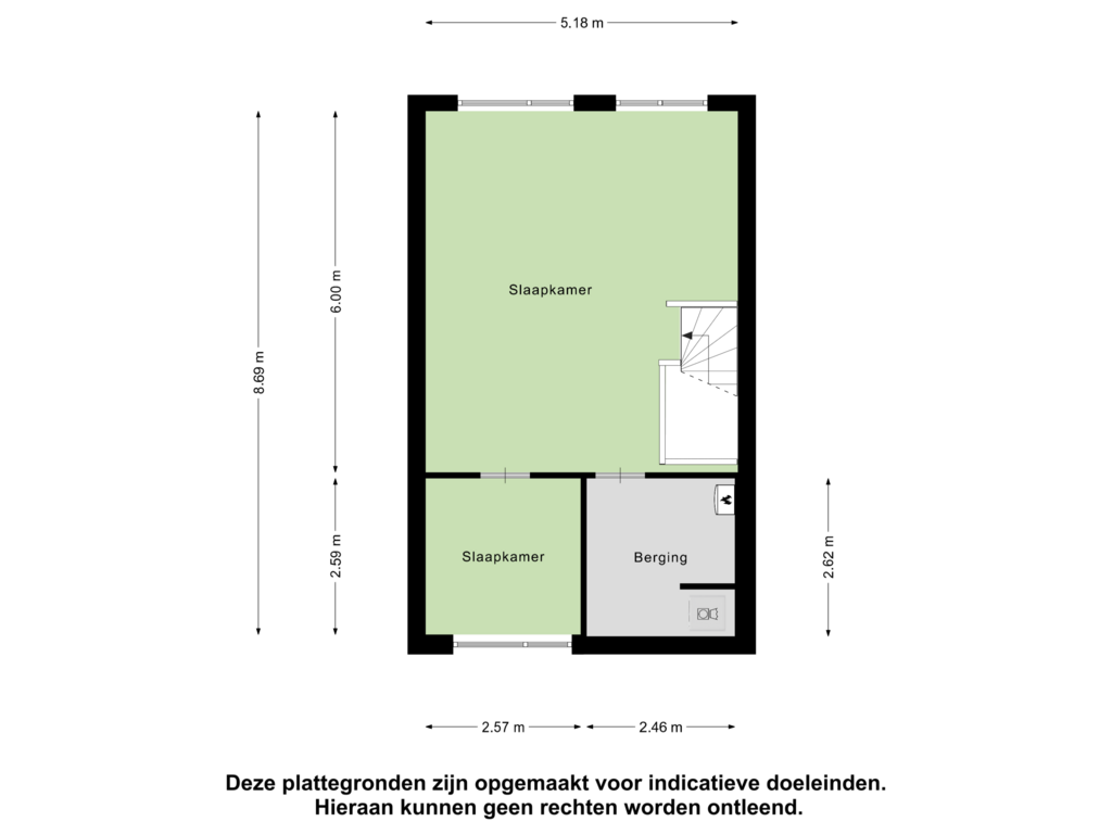 Bekijk plattegrond van Tweede Verdieping van Meezenbroekstraat 21