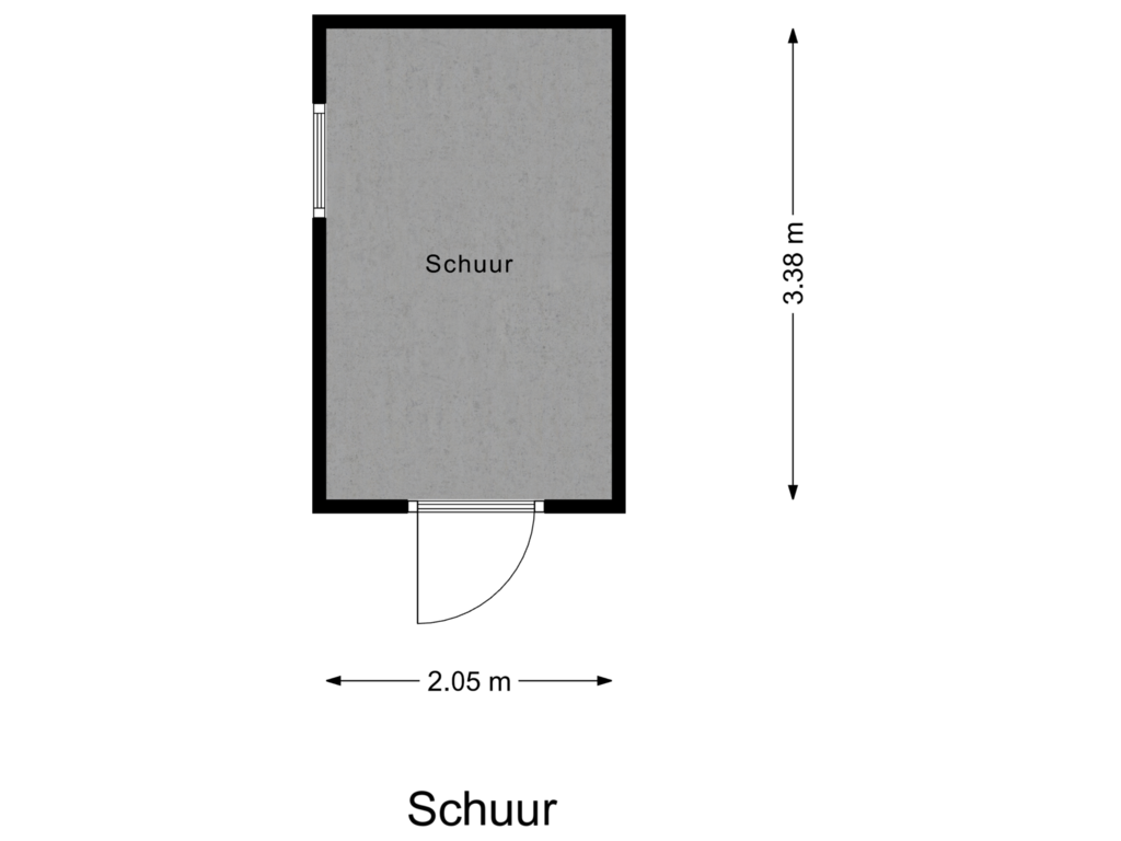 View floorplan of Schuur of Digna Johannaweg 532