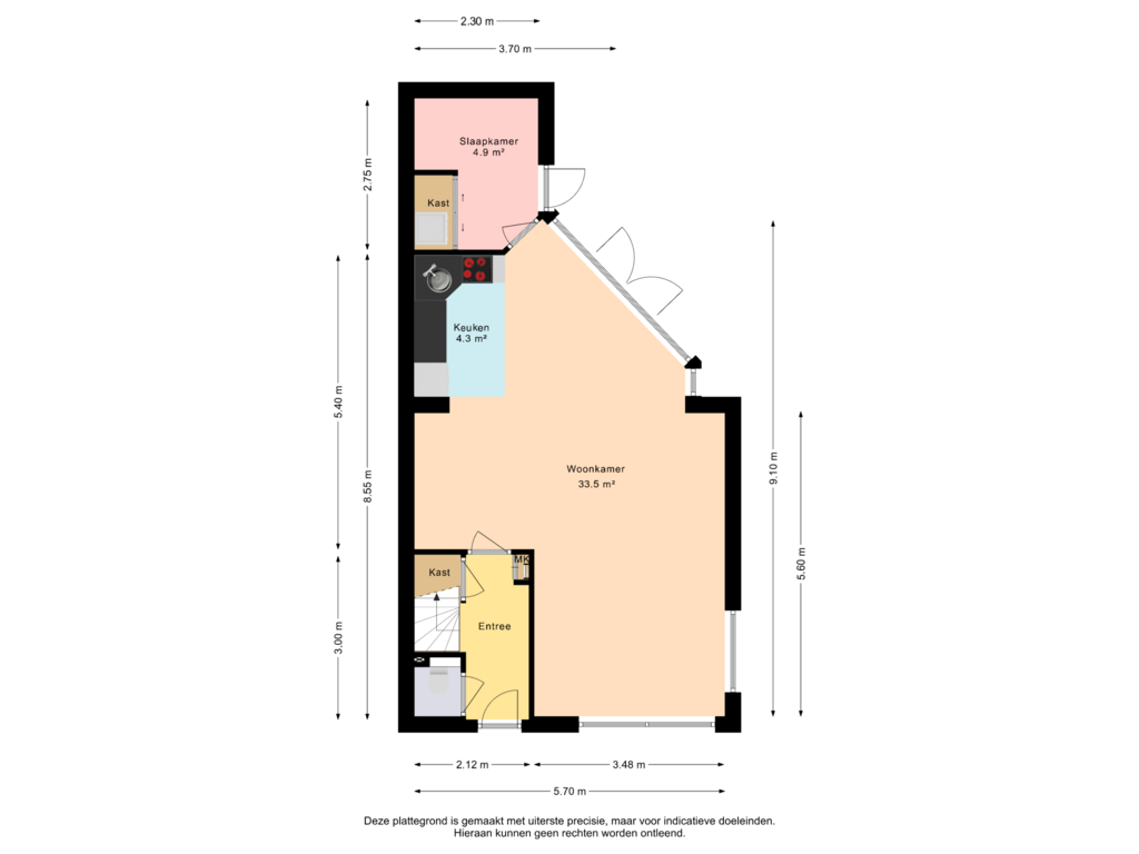 Bekijk plattegrond van Begane grond van Polderstraat 37