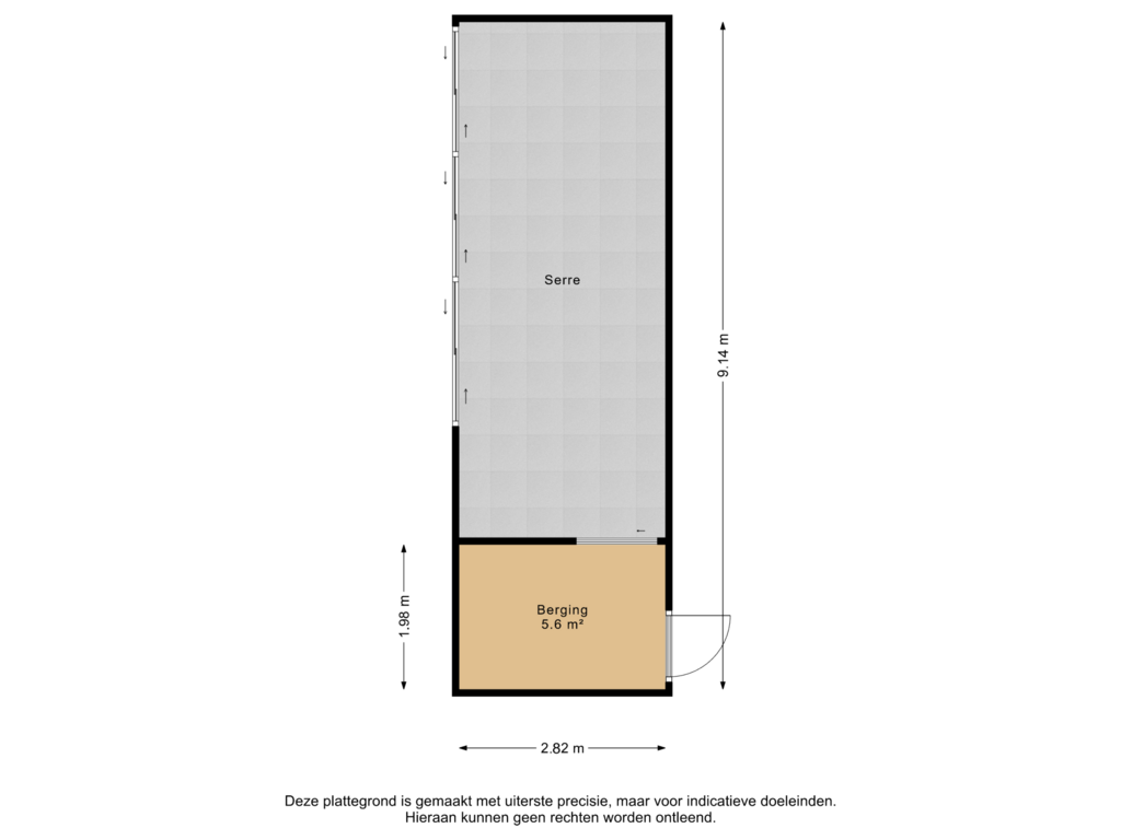 Bekijk plattegrond van Berging/serre van Polderstraat 37