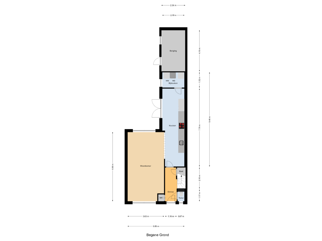 Bekijk plattegrond van Begane Grond van Tademahof 4