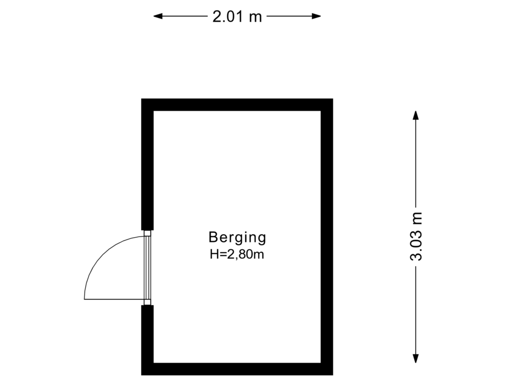 Bekijk plattegrond van Berging van Schuttersweg 78