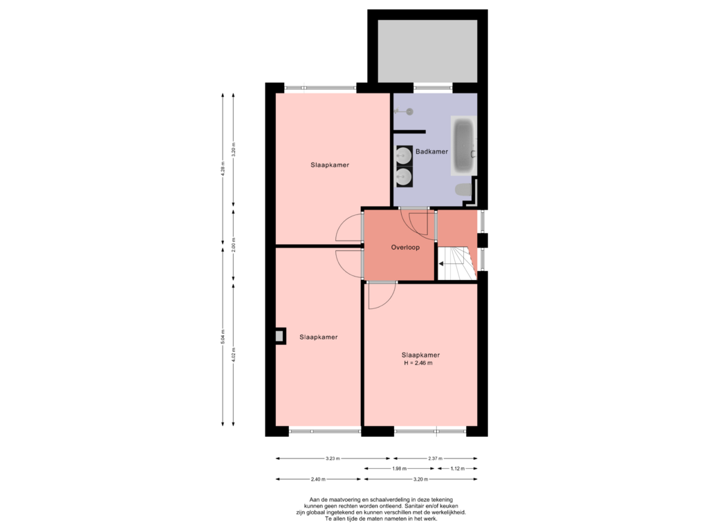 Bekijk plattegrond van Eerste verdieping van Binnenveldweg 69