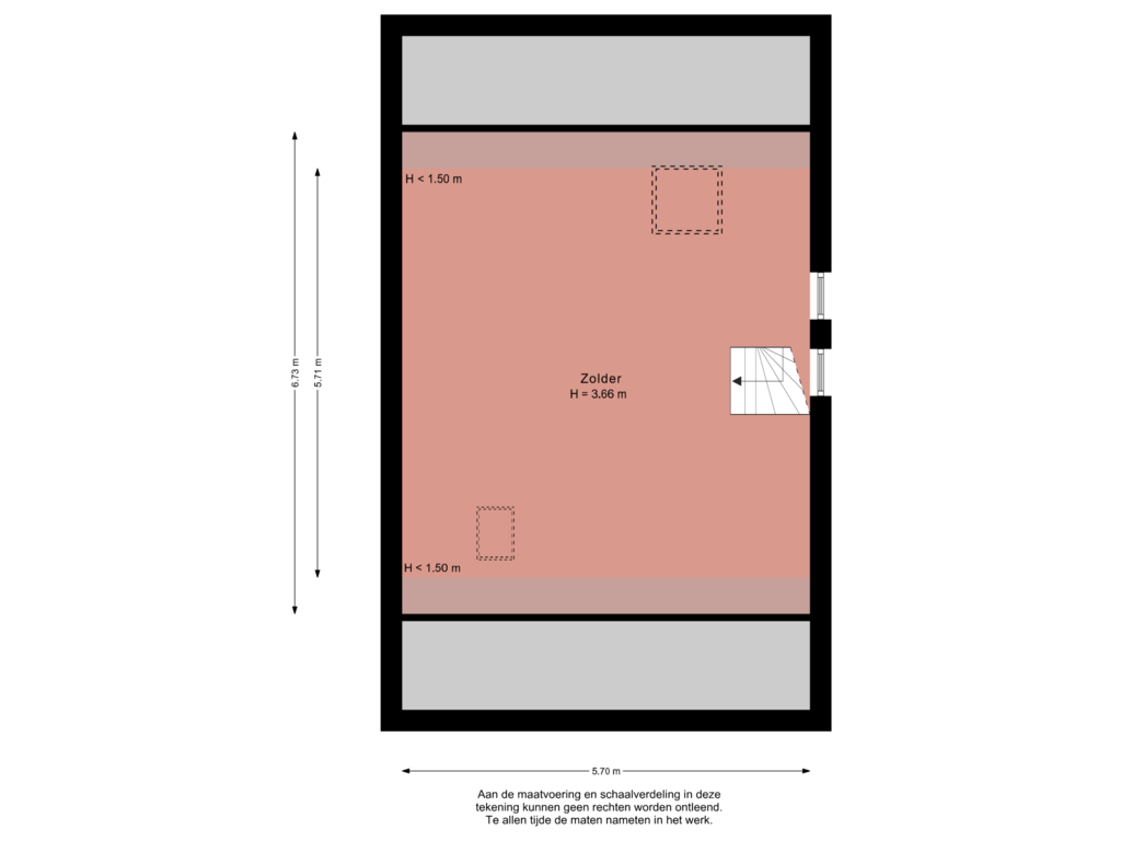 Bekijk plattegrond van Tweede verdieping van Binnenveldweg 69