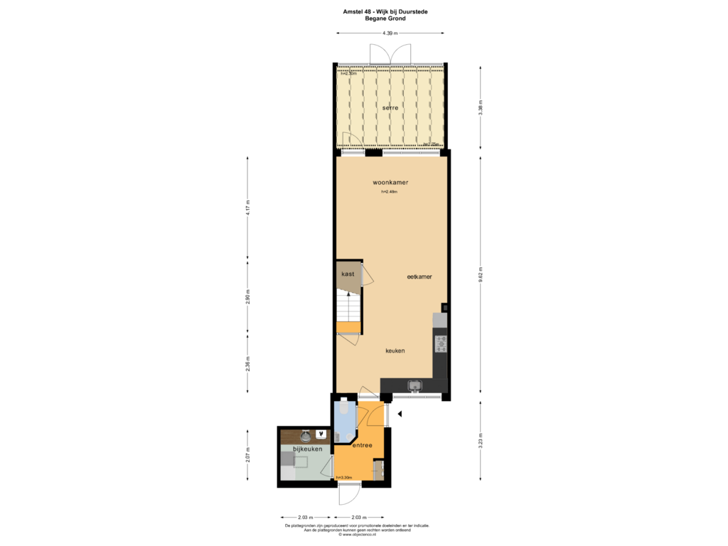 Bekijk plattegrond van BEGANE GROND van Amstel 48