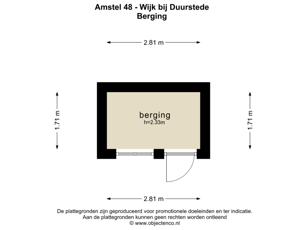 Bekijk plattegrond van BERGING van Amstel 48