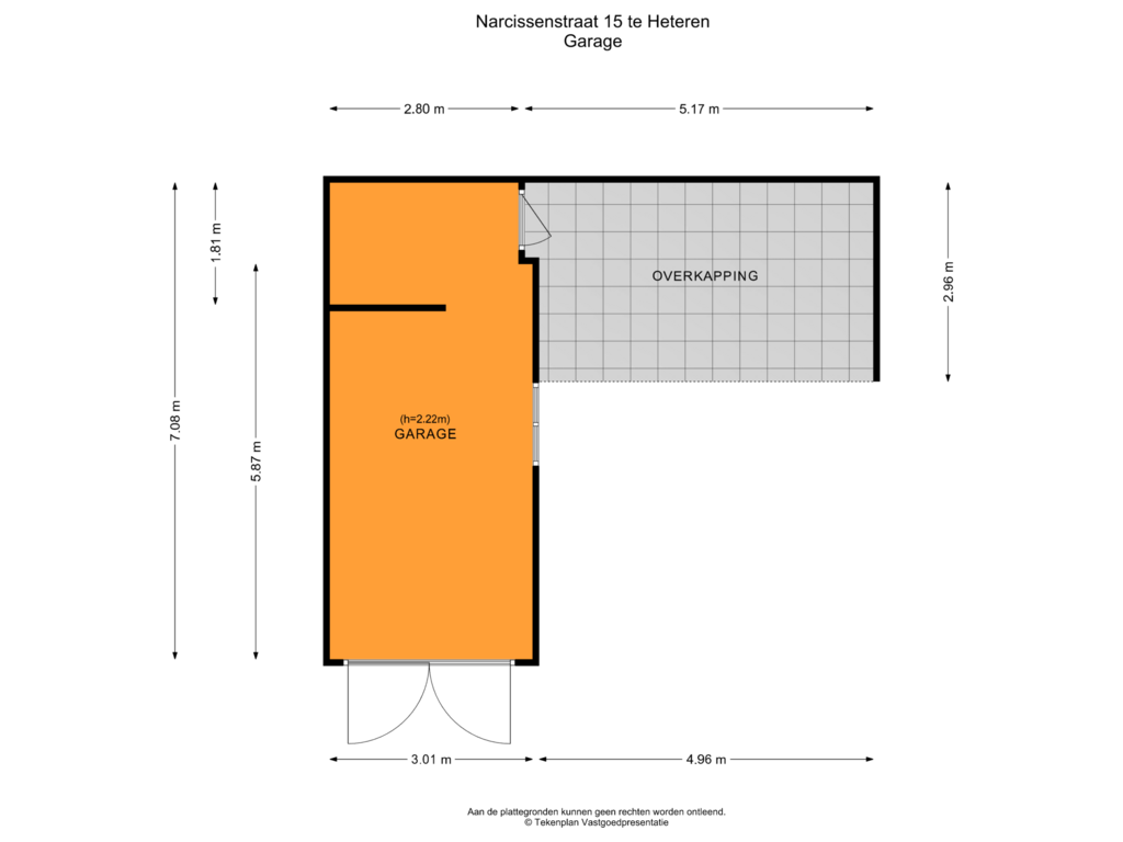 Bekijk plattegrond van Garage van Narcissenstraat 15