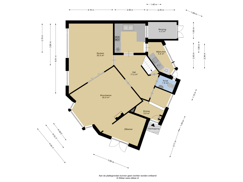 View floorplan of Begane Grond of Röellstraat 20