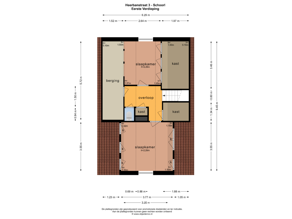 Bekijk plattegrond van EERSTE VERDIEPING van Heerbanstraat 3