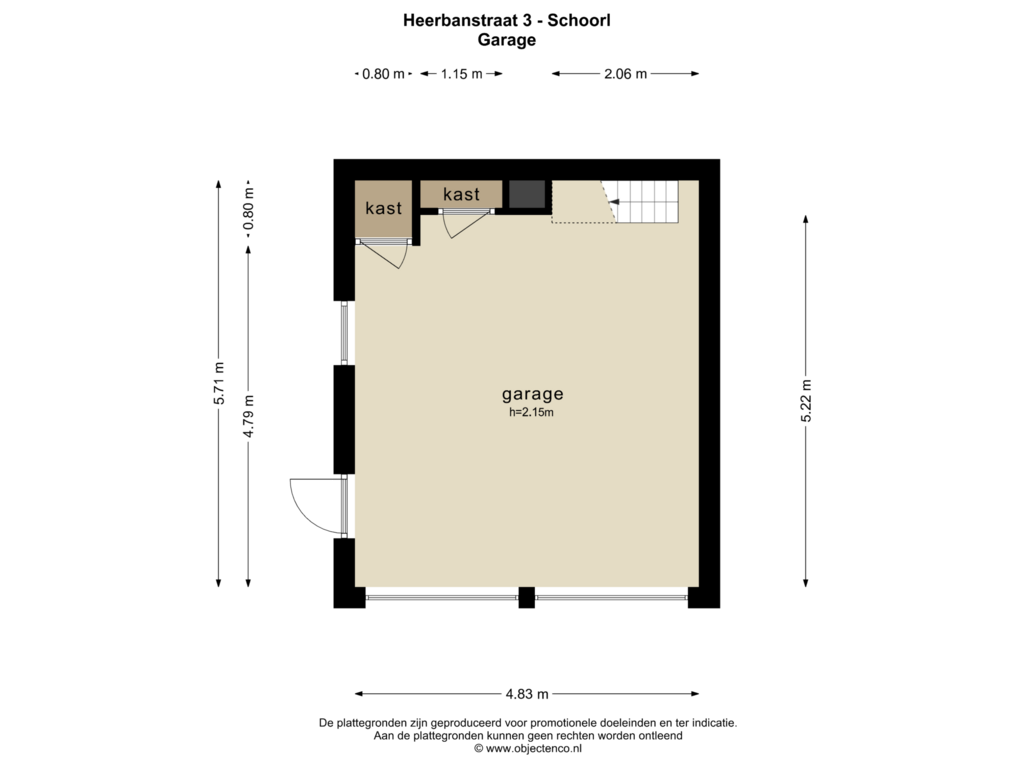 Bekijk plattegrond van GARAGE van Heerbanstraat 3