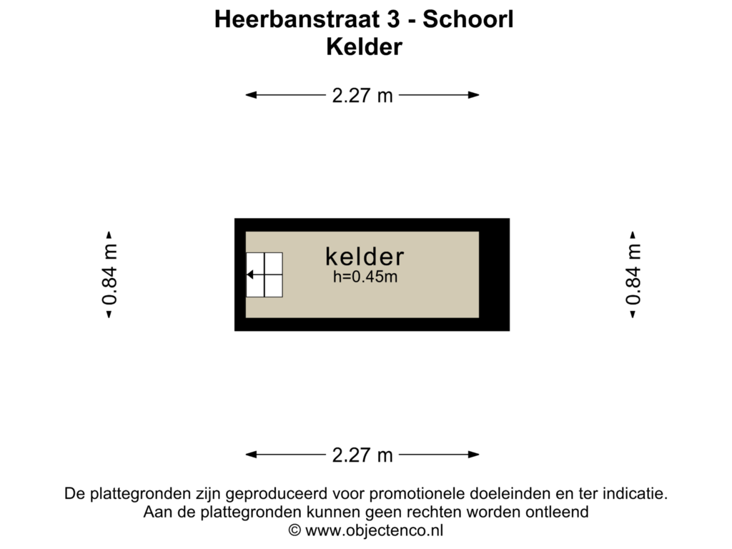 Bekijk plattegrond van KELDER van Heerbanstraat 3