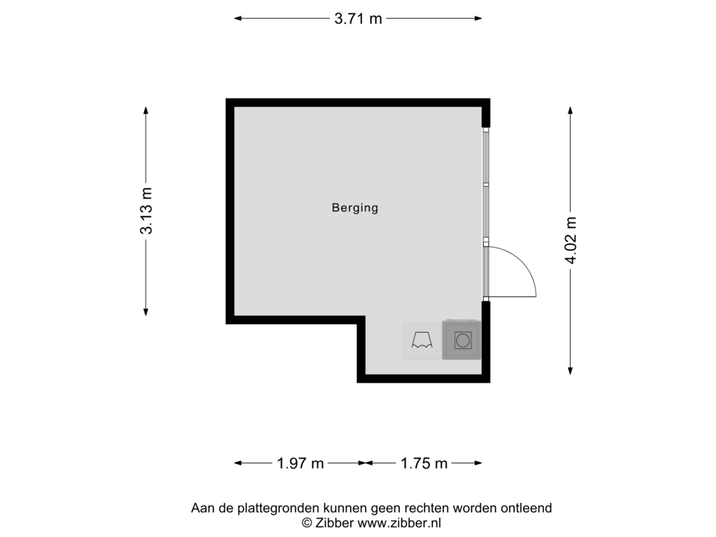 Bekijk plattegrond van Berging van Eligiusstraat 67