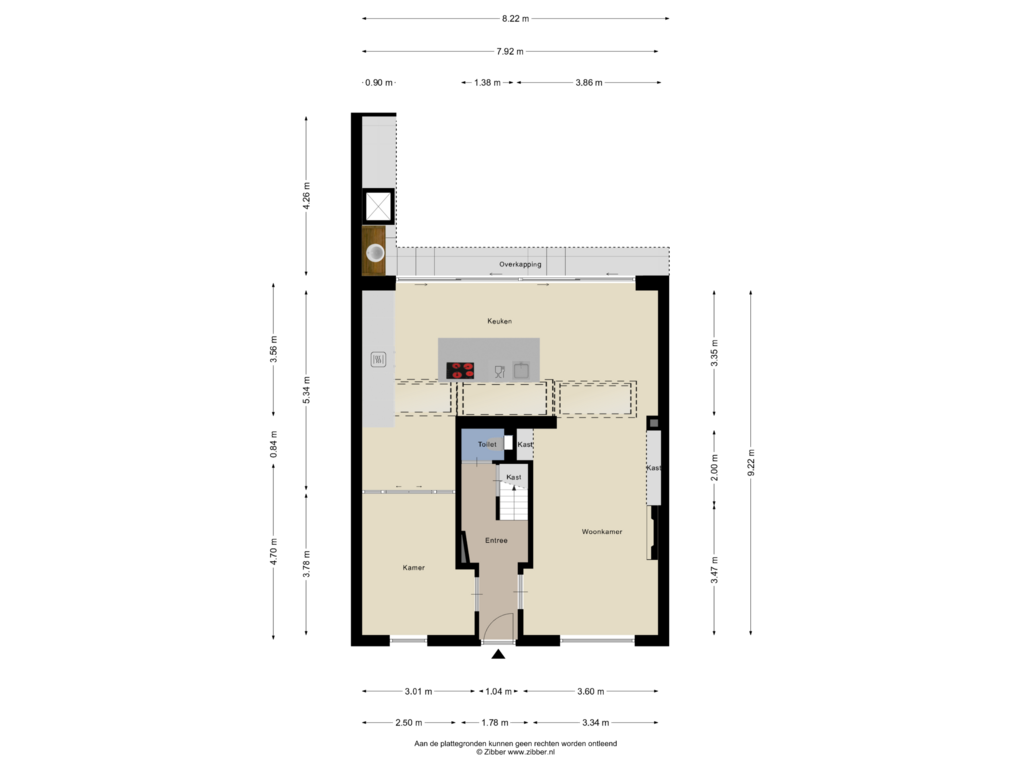 Bekijk plattegrond van Begane Grond van Burgemeester Damsstraat 39