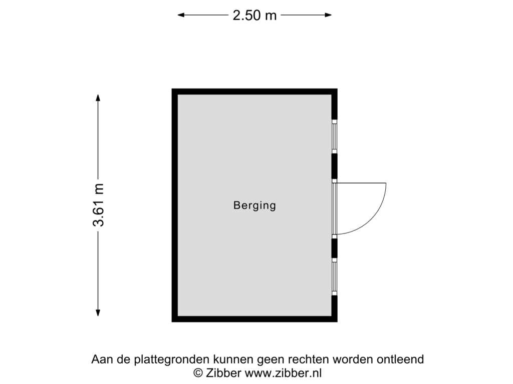 Bekijk plattegrond van Berging van Burgemeester Damsstraat 39