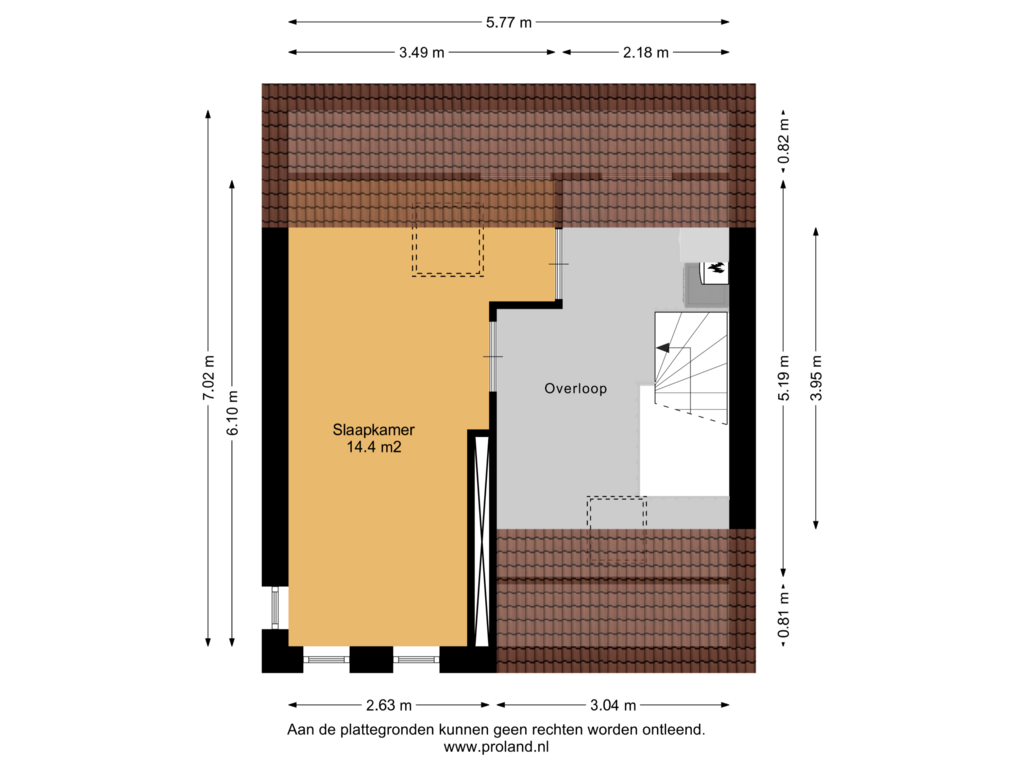 Bekijk plattegrond van 2e Verdieping van Hondsrooswal 6