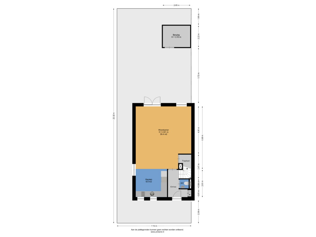 Bekijk plattegrond van Begane Grond Met Kavel van Hondsrooswal 6